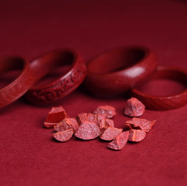 Faceted Cinnabar Ring