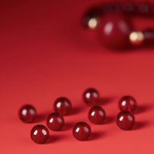 Cinnabar Four-Leaf Clover Ring with Garnet and 14K Gold Accents