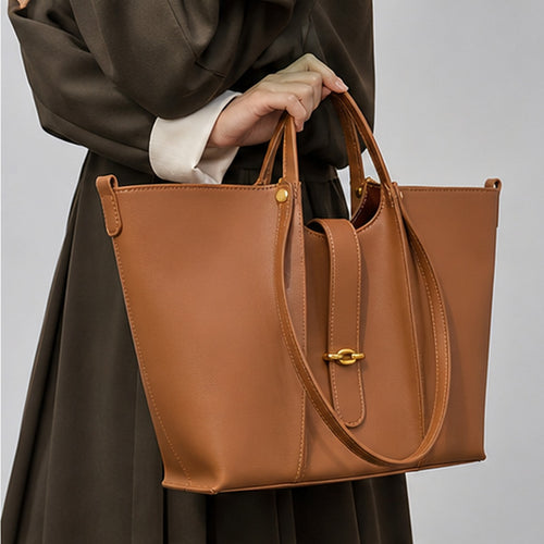 Marlow Cognac Everyday Tote Bag - lifestyle