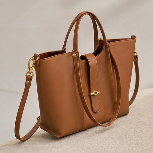 Marlow Cognac Everyday Tote Bag - angle