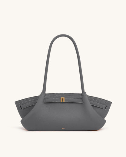 Hana Wide Tote Bag - Grey