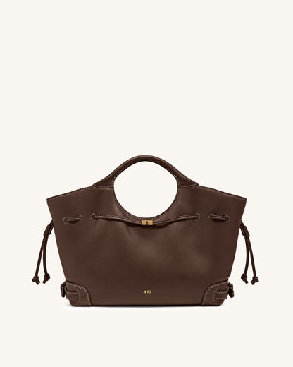 Virelle Drawstring Tote Bag - Brown